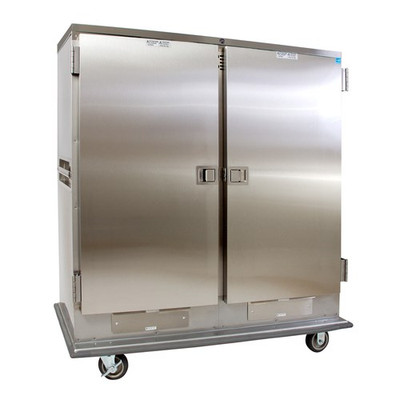 Cres Cor CCB150 120 Covered Plates Stainless Steel Insulated 2-Door Cabinet Mobile Banquet - 120 Volts