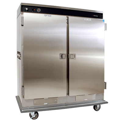 Cres Cor CCB150 120 Covered Plates Stainless Steel Insulated 2-Door Cabinet Mobile Banquet - 120 Volts