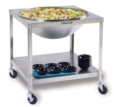 Lakeside 713 PrisonBilt 33.25" W Stainless Steel Mobile Bowl Stand