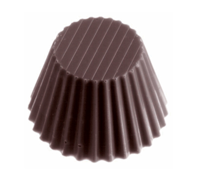 Matfer Bourgeat 380141 Chocolate Mold Fluted Cup 1.25" L x 1.25" Dia. Polycarbonate