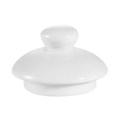 CAC China TPW-4-LID 2.5" Dia. Super White Porcelain Round Accessories Teapot Lid Only (3 Dozen Per Case)