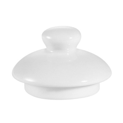 CAC China TPW-4-LID 2.5" Dia. Super White Porcelain Round Accessories Teapot Lid Only (3 Dozen Per Case)