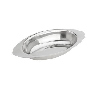 American Metalcraft AO080 8 Oz. Stainless Steel Oval Au Gratin Dish