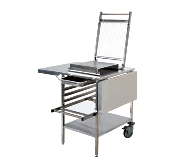 Matfer Bourgeat 263500 48-7/8" x 30-3/4" Stainless Steel Guitar Slicer Trolley