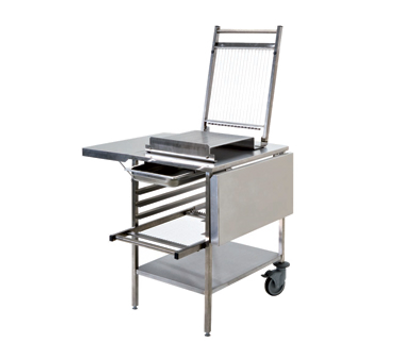 Matfer Bourgeat 263500 48-7/8" x 30-3/4" Stainless Steel Guitar Slicer Trolley