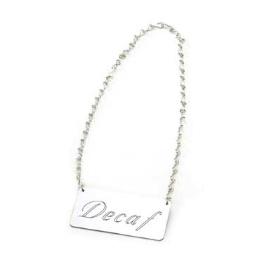 Cal-Mil 618-3 4"W x 2"H with 24" Chain Silver Urn Sign