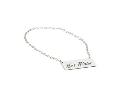 Cal-Mil 618-3 4"W x 2"H with 24" Chain Silver Urn Sign
