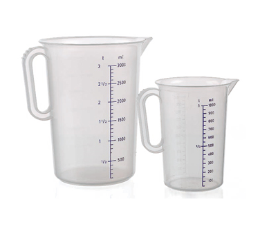 Matfer Bourgeat 251003 9-1/4"H Polypropylene Translucent Graduated Pitcher