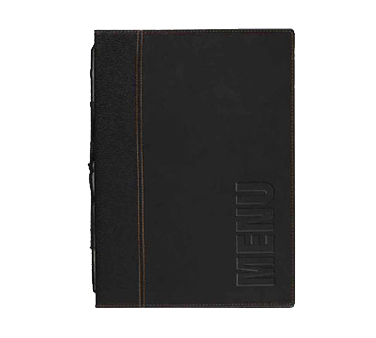 American Metalcraft MCTRLSBL 10" x 13" Black Menu Cover