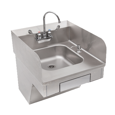 John Boos PBHS-ADA-P-STD-SSLR Pro-Bowl Hand Sink Wall Mount Stainless Steel 14"W x 16"