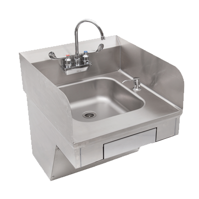 John Boos PBHS-ADA-P-STD-SSLR Pro-Bowl Hand Sink Wall Mount Stainless Steel 14"W x 16"