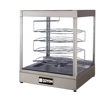 Doyon DRPR4S Food Warmer/Display Case Countertop With Revolving Four Tier Interior Rack Capacity 120V
