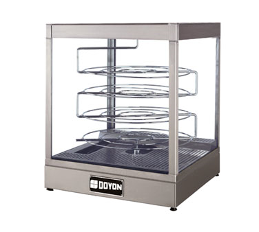 Doyon DRPR4S Food Warmer/Display Case Countertop With Revolving Four Tier Interior Rack Capacity 120V
