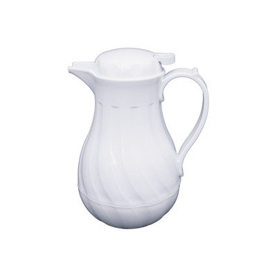 CAC China BVSR-64W 64 Oz. White Plastic Beverage Server (6 Each Per Case)