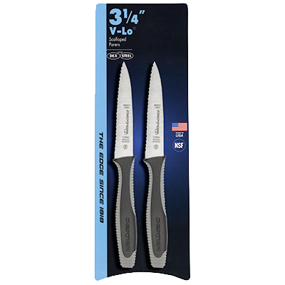 Dexter V105SC-2PCP 3.5" Scalloped Edge Paring Knife - 6 Pack/Case
