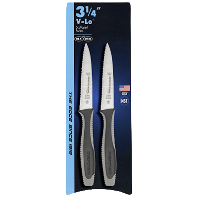Dexter V105SC-2PCP 3.5" Scalloped Edge Paring Knife - 6 Pack/Case