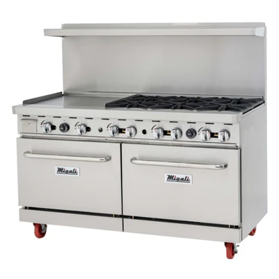 Migali C-RO6B-24GL-NG 60" Natural Gas Range with Griddle - 294,000 BTU