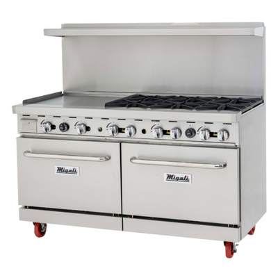 Migali C-RO6B-24GL-NG 60" Natural Gas Range with Griddle - 294,000 BTU