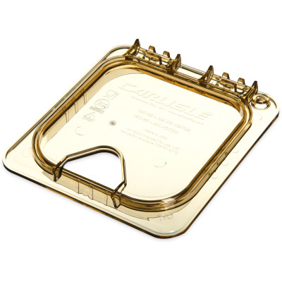 Carlisle 10519Z13 1/6 Size Amber Storplus Ez Access High Heat Universal Lid