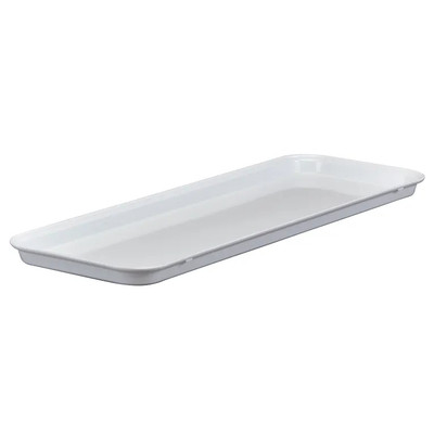 Cambro 826MT148 8-1/4" x 25-1/2" x 3/4" White Rectangular Fiberglass Market Display Tray - 12/Case