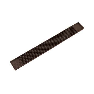 CAC China BRMT-27BN 27" L x 3.25" W Brown Plastic Bar Drink Rail Mat