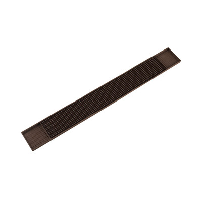 CAC China BRMT-27BN 27" L x 3.25" W Brown Plastic Bar Drink Rail Mat
