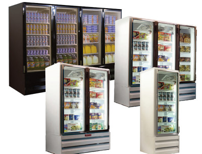 Howard McCray GF65BM-FF 78"W Three-Section Glass Door Freezer Frozen Foods Merchandiser