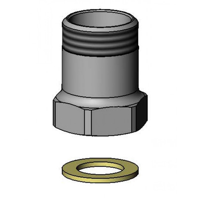 T&amp;S Brass B-0411 Adapter swivel-to-swivel chrome plated