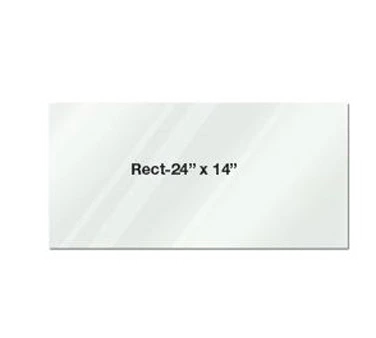 Eastern Tabletop 052414G 24"L x 14"W Rectangular Clear Glass Riser Shelf