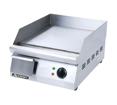 Adcraft GRID-16 15.5&quot; x 16&quot; Stainless Steel Countertop Griddle - 120 Volts