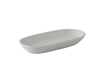 Tuxton BWZ-0921 Ceramic White Rectangular Relish Tray (1 Dozen)
