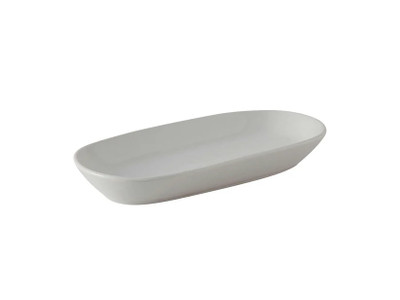Tuxton BWZ-0921 Ceramic White Rectangular Relish Tray (1 Dozen)