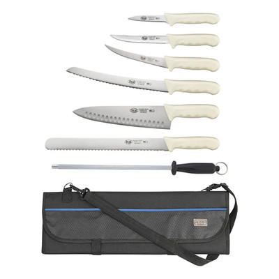Winco KWP-Kit1 White Polypropylene 9 Piece Knife Set - 9 Pieces Per Set