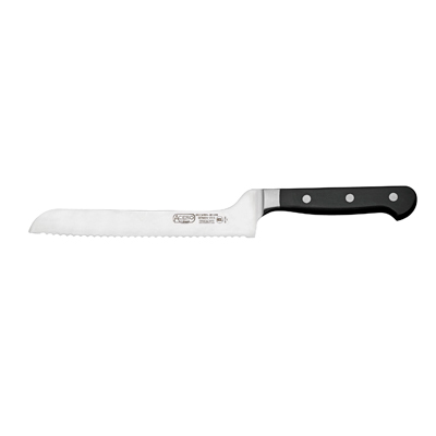 Winco KFP-83 9&quot; Red Acero Bread Knife with Polypropylene Handle