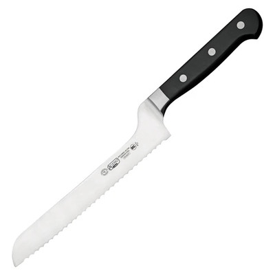 Winco KFP-83 9" Red Acero Bread Knife with Polypropylene Handle