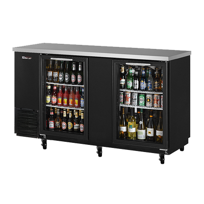 Turbo Air TBB-24-60SG-N 61.13&quot;W Two-Section Solid Door Back Bar Cooler