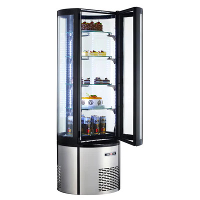 Admiral Craft BDRCK-400 26.8" W Floor Standing Black Diamond Refrigerated Cake Display Case - 110 Volts