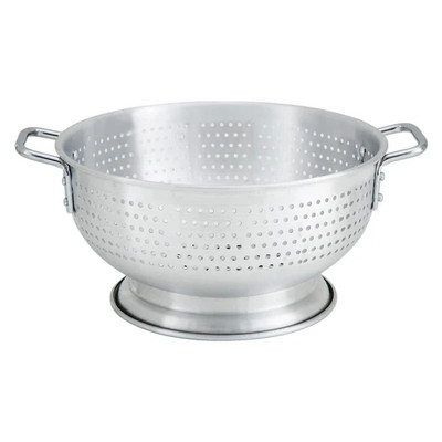 Winco ALO-11BH 11 Qt. Aluminum Colander