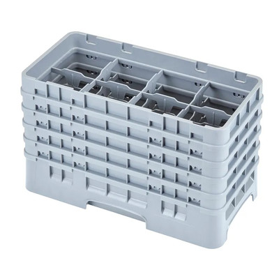 Cambro 8HS958151 Camrack Glass Rack With (5) Soft Gray Extenders - 2 Cases