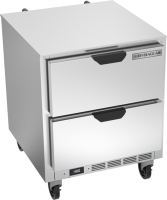 Beverage Air UCFD27AHC-2 27"W One-Section Stainless Steel Door Undercounter Freezer