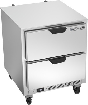 Beverage Air UCFD27AHC-2 27"W One-Section Stainless Steel Door Undercounter Freezer