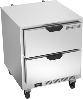 Beverage Air UCFD27AHC-2 27"W One-Section Stainless Steel Door Undercounter Freezer