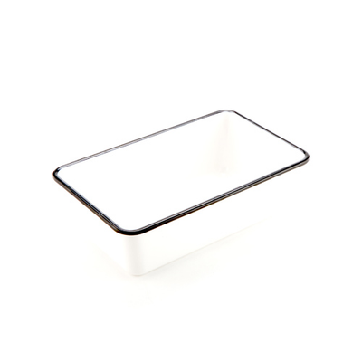 American Metalcraft MRCW10 64 Oz. Plastic White Rectangular Endurance Serving Bowl