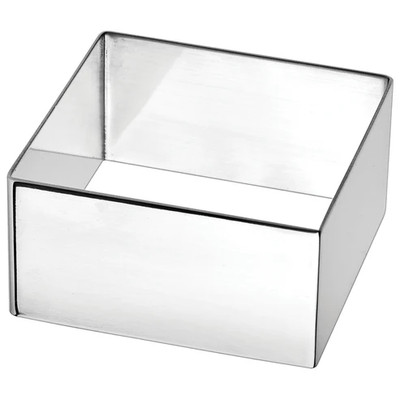 Winco SPM-275S 2.75"W x 2.75"D x 1.75"H Stainless Steel Square Pastry Mold