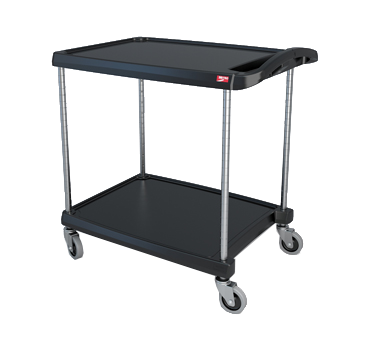 Metro MY2030-24BL 34.38" W x 23.44" D x 35.5" H Black Plastic Shelf myCart Series Utility Cart