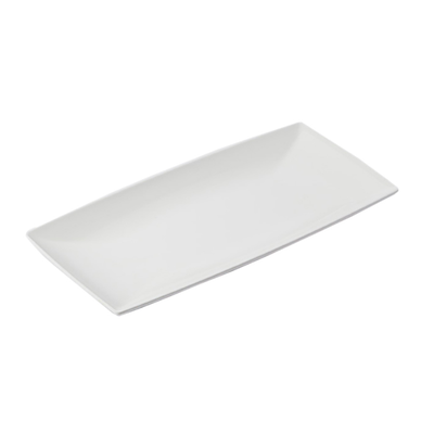 American Metalcraft TMW16 Melamine White Rectangular Endurance Serving Tray