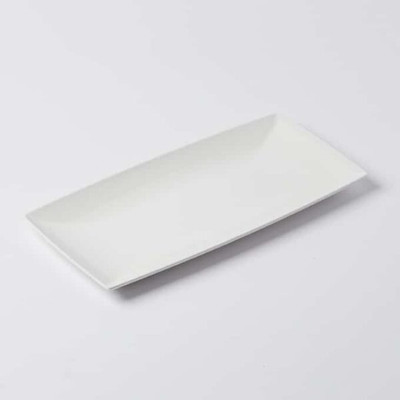 American Metalcraft TMW16 Melamine White Rectangular Endurance Serving Tray