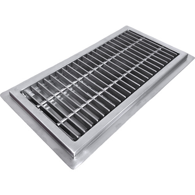 IMC Teddy FT-2424-SG FT 24&quot; x 24&quot; Stainless Steel Floor Trough with Subway Grating