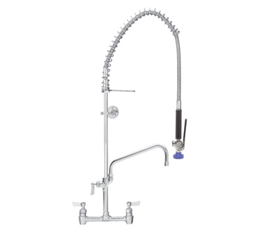 Fisher 48910 12" Spout Wall Bracket 8" OC Splash-Mounted Pre-Rinse Unit