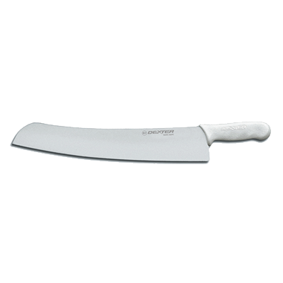 Dexter 18003 16" High Carbon Steel Pizza Knife Polypropylene White Handle